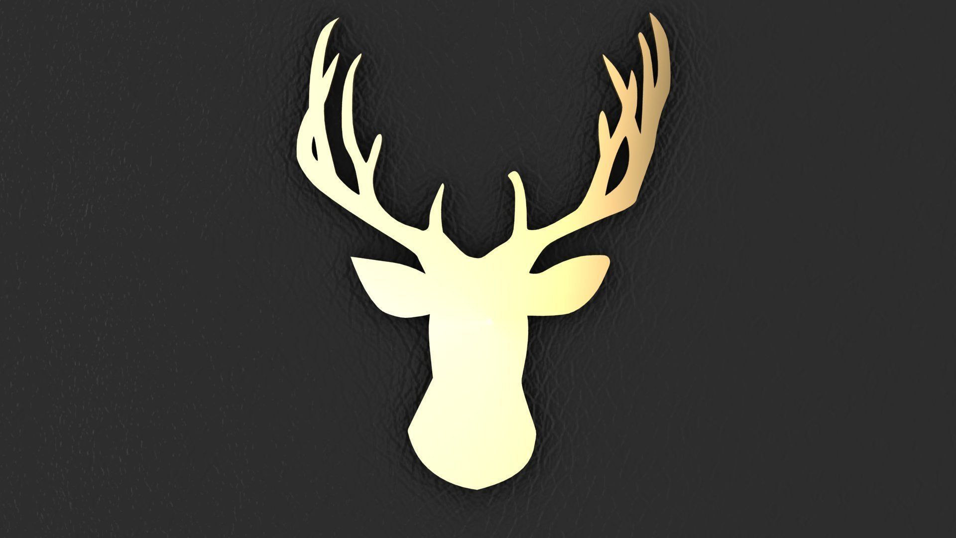 buck tête pendentif de charme bijoux la chasse hunter stag le cerf pendentifs 3D print model - Mito3D