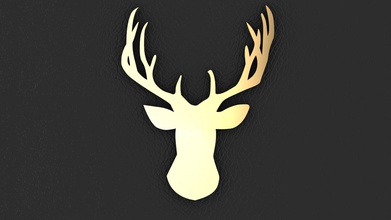 buck head pendant charm jewelry hunting hunter stag deer pendants 3d print model - Mito3D