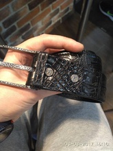 buckle crocodile texture 3d model belt skin jewelry fashion shoes belts 3d print model - Mito3D