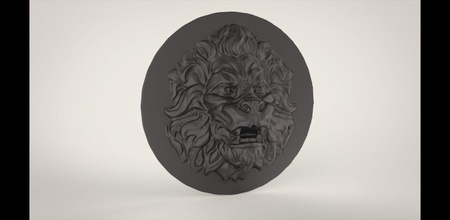 hebilla león ciclo cnc 3d escultura tallado respaldados alivio joyería vaquero decoración oeste joya 3d print model - Mito3D