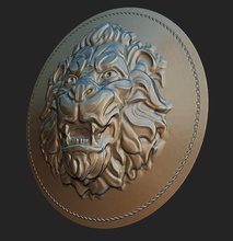 buckle lion jewelry 3d cnc printable relief carved molding beast decor jevelry other 3d print model - Mito3D