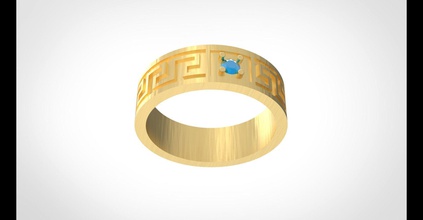 trigo sarraceno anillo el sello especial joya de los patrones la joyería anillos 3d print model - Mito3D