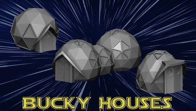bucky casas ciencia fi ficción futuro futurista gato guerra galaxias estrella guerras diseño esférico pelota conformado tecnología edificios juego mesa juguetes juegos accesorios 3d print model - Mito3D