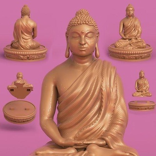 buda buddha lakshmi natajara shiva indu India meditare signore divinità budai bu dai giapponese pregare meditazione ganesha gautama dharma sculture arte 3d print model - Mito3D
