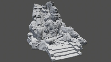 buda 1 estatua rock rocas roca acantilado montar montaña musgo mosy snow arena desierto bosque juegos juguetes juego accesorios 3d print model - Mito3D