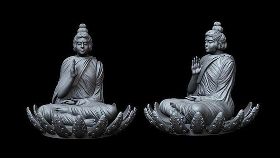 buda Siddhartha gautama Budha Buda budismo religión escultura estatua Dios hinduismo fácil asiático zen monasterio Arte esculturas 3d print model - Mito3D
