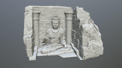 buda temple print statue stone ruin column pillar rome sculp sculptural sculpture games toys game accessories 3d print model - Mito3D