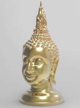 budda cabeza - thai patrón de la impresión 3d art tailandés las esculturas 3d print model - Mito3D