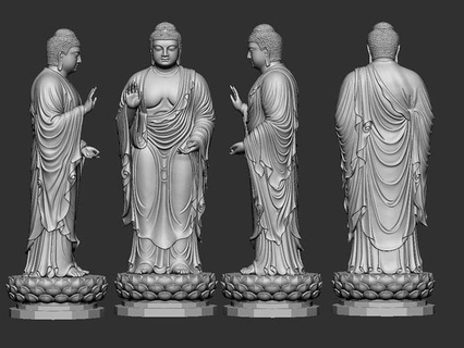 Bouddha statue sculpture pont architectural art calcul sculptures 3d print model - Mito3D