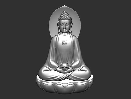 Buda kolye takı mücevher cnc bas Rahatlama heykel yazdırılabilir Sanat Bodhisattva Tanrı din süs dekor dekorasyon 3d print model - Mito3D