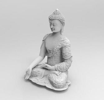 bouddha 3d impression 3dprint méditation bouddhisme bouddhiste zen art moyen sculpture sculptures 3d print model - Mito3D
