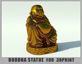 Buda 3dprint heykel Sanat taş Antik geometrik heykelcik Öz mermer şekil Çin Mısırlı harabe deko boyama Vesika heykeller 3d print model - Mito3D