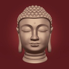 buda busto listo 3d impresión escultura estatua budda budismo nirvana felicidad meditación cara cabeza religión siddharta gautama figurilla budha butha monumento arte esculturas 3d print model - Mito3D