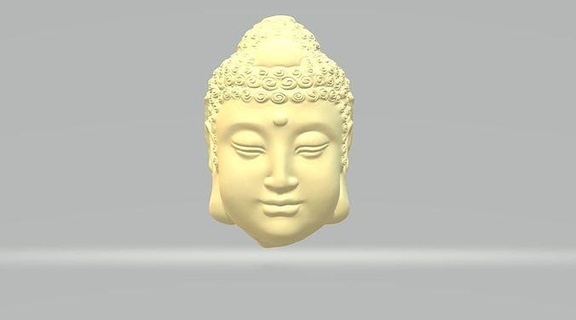 buddha devil head art guanyin bodhisattva quanyin religion sculptures statue gold god pendant jewelry jewel pear round diamond printable buddhism meditation 3d print model - Mito3D