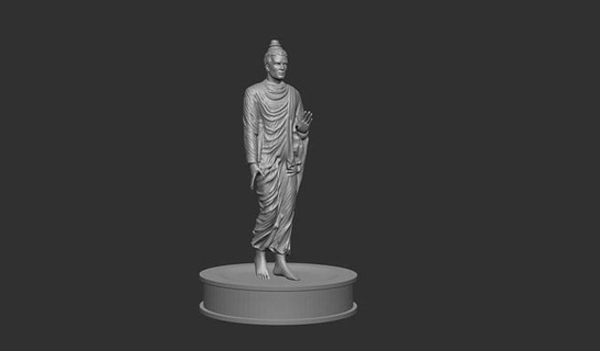 Buda dharma 3d modelo budismo Ghandhara religioso monje mármol madera mueble impresión cnc moldura decorativo tallado acento patrimonio Asia myanmar escultura estatua personaje Arte esculturas 3d print model - Mito3D