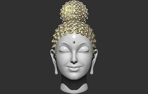 buddha face buddhaface 3dprint buddaface3dprint facemodel sculpture statue printable render art sculptures 3d print model - Mito3D