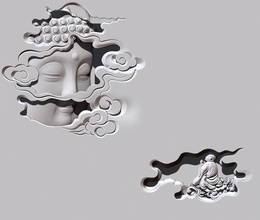 buddha testa cnc intaglio statua budda siddharta gautama buddismo zen scultura umano bronzo asiatico fallimento legno arte matematico 3d print model - Mito3D