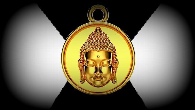 buddha head charm pendant fashion jewelry statue budda hong siddhartha gautama buddhism zen religion idol god asian monastery buda budah budha sidharta meditation hinduism pendants 3D print model - Mito3D