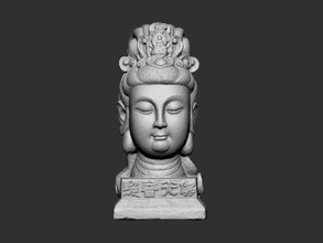 buda cabeza escultura arte estatua antiguo religión templo esculturas 3d print model - Mito3D