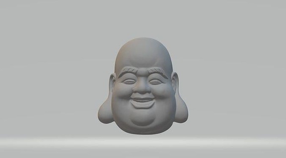 Buda maitreya cabeza bodhisattva Dios deidad oriental alivio estatua escultura colgante pendiente decoración ornamento collar asiático Arte esculturas 3d print model - Mito3D