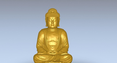 buddha model art sculpture statue meditation religion temple spirituality god sculptures 3d print model - Mito3D