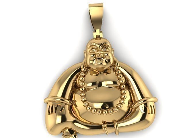 buddha pendente oro stampabile argento gioielleria ciondoli 3D print model - Mito3D