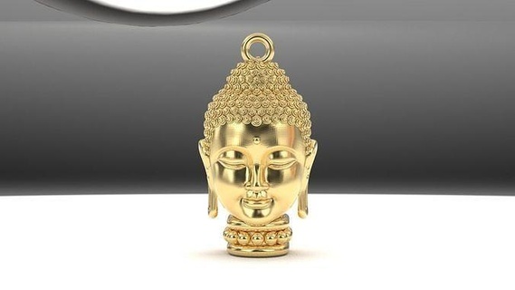 Bouddha pendentif cou imprimable Collier gemme bijou bijoux mode beauté saphir paix signe or argent brillant traditionnel sculpture art sterling pendentifs 3d print model - Mito3D