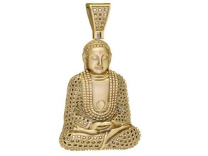buddha pendant 1927 jewelry fashion accessories gold diamond design fengshui wedding ring pendants 3d print model - Mito3D