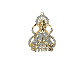 Buda kolye 3d yazıcı modeli insan takı altın Gümüş elmas moda güzellik yazdırılabilir gem parlak platium din Budizm rose mücevher sterling beyaz vintag 3d print model - Mito3D