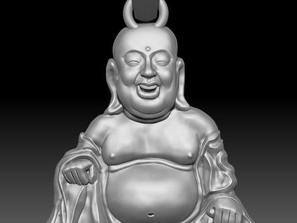 Buda kolye gümüş altın yazdırılabilir takı heykel Sanat Hindu din mücevher Bodhisattva Buda'lar Tanrı heykeller Vesika 3d model tasarım sterlin zbrush 3d print model - Mito3D