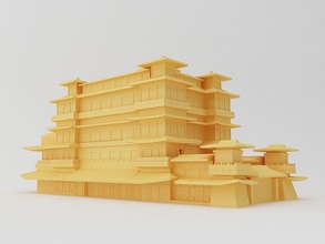 Buda diş kalıntı Tapınağı Singapur sanat budha tapınak model 3dprintable kutsal Sarayı anıt heykeller 3d print model - Mito3D
