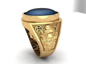 buddha rings jewelry gold illustration science desktop 3d print model - Mito3D