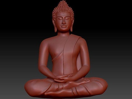 buddha samathi meditation khmer art religion sculptures 3d print model - Mito3D