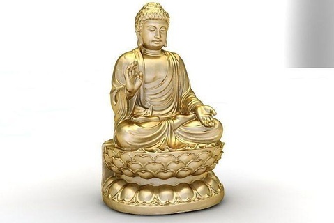 Bouddha siddhartha Gautama bouddhisme or bijoux argent bijouxindiensdusud Dieu bagwan antique personnage bharat Indien mariage Murti avatars sculpture statue 3d print model - Mito3D