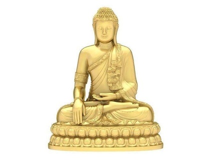 buddha sitting lotus 3758 jewelry fashion accessories gold diamond new design fengshui 3d print model - Mito3D
