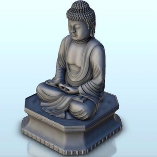 buddha statue sculpture art religion architectural buddhism sculptures 3d print model - Mito3D