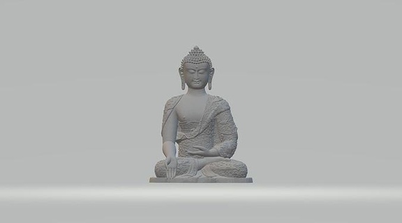 buddha statue sculpture ancient figure religion god spirituality culture award religiou object deity ganesha meditation scanned models various art sculptures 3d print model - Mito3D
