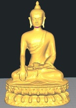 buddha statue sculpture gold art religion god meditation religiou object deco deity ganesha printable sculptures 3d print model - Mito3D