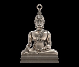 buda heykel kolye gautama budda takı mücevher tasarım budizm din meditasyon insan hindistan adam şekil 3d print model - Mito3D