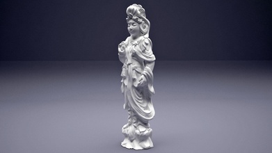budista buda estatua templo deidad arte esculturas 3d print model - Mito3D