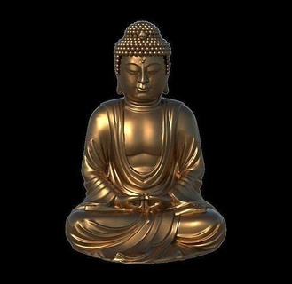 buddista scultura buda gautama decorativo stl file arte deco decoracion budha objeto giocattolo sculture 3d print model - Mito3D