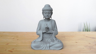 budha estátua buda budda budismo meditação ioga arte esculturas 3d print model - Mito3D