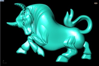 búfalo anel vaca pingente joalheria diamante 3d print model - Mito3D