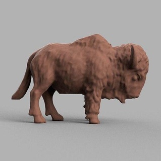 Büffel Tier Savane Elefant Zebre Zoo Natur Haus Dekor 3d print model - Mito3D