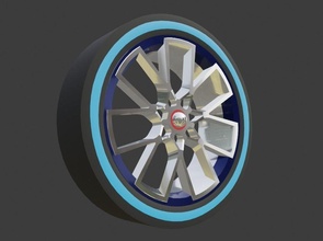 bugatti gt wheel rim tire car fast automotive machinery racing tuning hobby diy 3d print model - Mito3D
