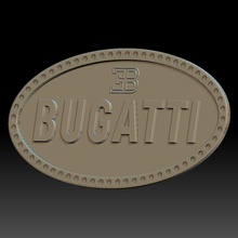 bugatti logotipo carro corrida imprimível auto automóvel emblema arte sinais logotipos símbolo veículo deco 3d print model - Mito3D