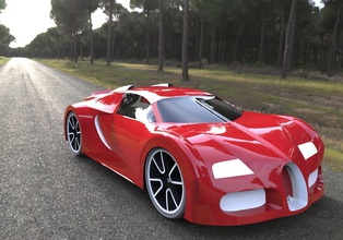 bugatti veyron hobby-diy coche los automóviles 3dprint de juguete hobby diy la automoción afición bricolaje 3d print model - Mito3D