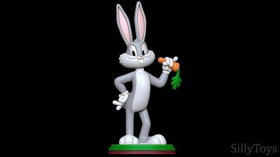 bugs bunny - looney tunes looney tunes bugs daffy duck male furry anthro rabbit print lola hare bunny 3d art sculptures bugs bunny  3d print model - Mito3D