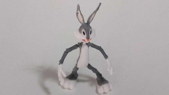 bugs bunny flexi looney tunes series art print place games toys 2 arte sin soportes conejo mascota serie star 3d print model - Mito3D