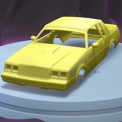 Buick muhteşem büyük Ulusal coupe 1987 yazdırılabilir araba vücut yuva ölçülü Tamiya rc miniz kontrol 1 24 tarayıcı Ninco Kyosho oyunlar oyuncaklar oyun Aksesuarlar 3D print model - Mito3D